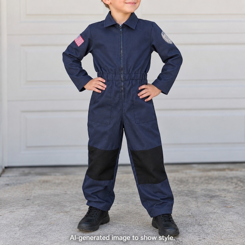 Kids SWAT Costume Tactical Jumpsuit Police Size XS 4 Halloween Uniform Dress Up